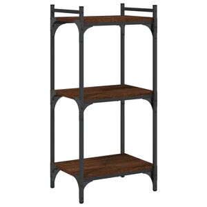 vidaXL Biblioth&egrave;que 3 niveaux ch&ecirc;ne brun 40x30x86 cm bois d'ing&eacute;nierie