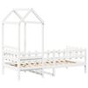 vidaXL Lit de jour avec toit sans matelas blanc 80x200 cm bois massif