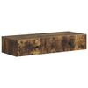 vidaXL Table d'appoint murale Ch&ecirc;ne fum&eacute; 87,5 x 34,5 x 17 cm