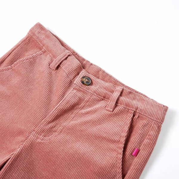 Pantalons pour enfants velours côtelé rose ancien 104