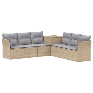 vidaXL Ensemble de Canap&eacute;s 7 pc Beige et Gris clair