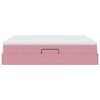vidaXL Lit avec rangement et matelas Rose 180 x 200 cm Velours