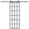 vidaXL Porte coulissante kit de quincaillerie noir 76x205 cm verre ESG