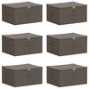 vidaXL Bo&icirc;te de rangement 6 pcs Gris 43 x 34 x 23 cm Tissu intiss&eacute;