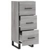 vidaXL Buffet Sonoma gris 34,5x34x90 cm Bois d'ing&eacute;nierie