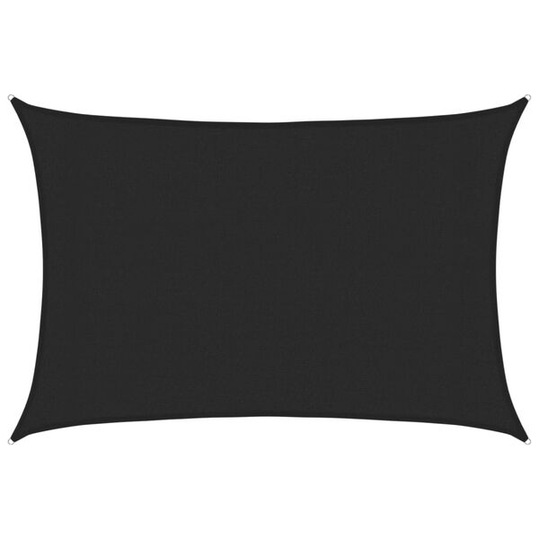vidaXL Voile d'ombrage 160 g/m² Noir 3x4,5 m PEHD