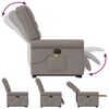 vidaXL Fauteuil inclinable de massage électrique Taupe Tissu