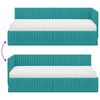 vidaXL Cadre de lit d'angle avec matelas 2 pcs Turquoise Velours