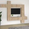 vidaXL Ensemble de meubles TV 9 pcs Ch&ecirc;ne sonoma Bois d'ing&eacute;nierie