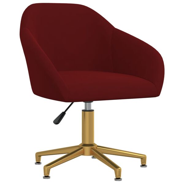 vidaXL Chaises &agrave; manger pivotantes lot de 4 rouge bordeaux velours