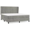 vidaXL Sommier &agrave; lattes de lit et matelas Gris clair 180x200cm Velours