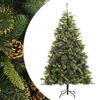 vidaXL Sapin de No&euml;l artificiel articul&eacute; avec pommes de pin 210 cm