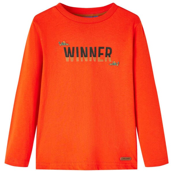 T-shirt pour enfants à manches longues orange vif 92