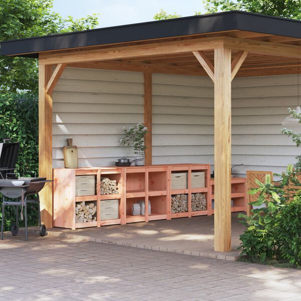 vidaXL Armoires de cuisine d'ext&eacute;rieur 3 pcs bois massif douglas