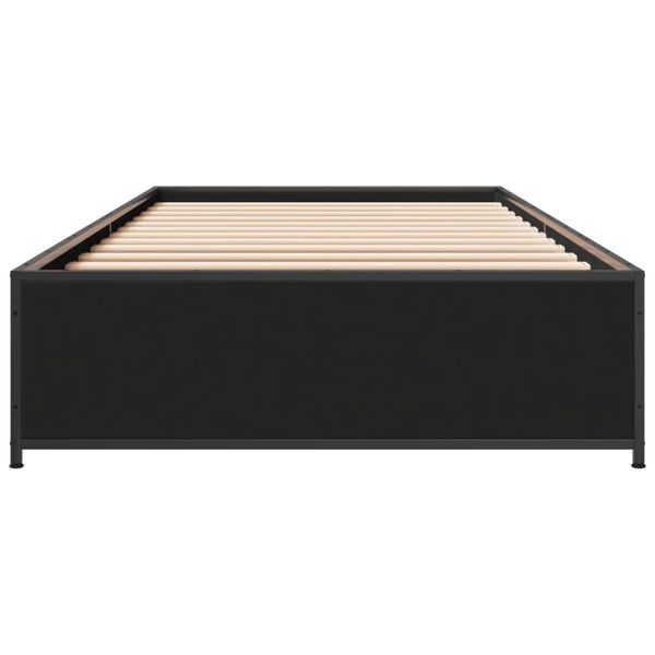 vidaXL Cadre de lit sans matelas noir 100x200 cm