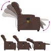 vidaXL Fauteuil de massage inclinable Marron Similicuir