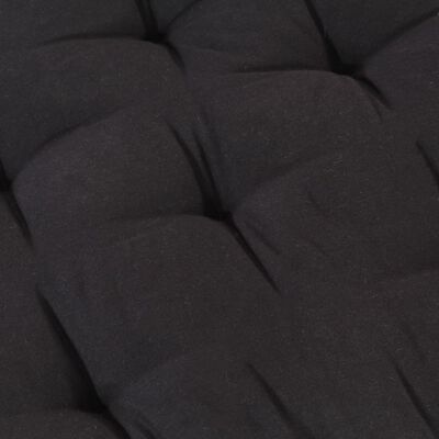 vidaXL Coussin de plancher de palette Coton 120x40x7 cm Noir