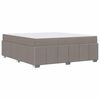 vidaXL Cadre de lit avec matelas Taupe 180 x 200 cm tissu