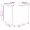 vidaXL Boîte de Rangement Extérieure Argent 55 x 50,5 x 50 cm Acier