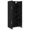 vidaXL Haut Armoire Ch&ecirc;ne noir 69,5 x 34 x 180 cm Bois d'ing&eacute;nierie