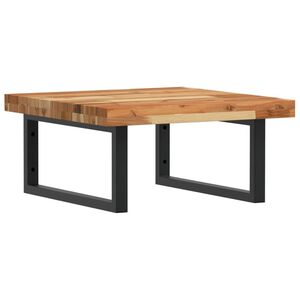 vidaXL &Eacute;tag&egrave;re de vasque murale acier et bois massif d'acacia