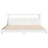 vidaXL Cadre de lit sans matelas blanc 200x200 cm bois massif de pin