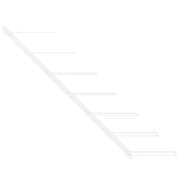 vidaXL Casier &agrave; vin mural pour 7 bouteilles Blanc Fer