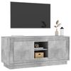 vidaXL Meuble TV gris b&eacute;ton 102x35x45 cm bois d'ing&eacute;nierie