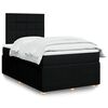 vidaXL Sommier &agrave; lattes de lit avec matelas Noir 120x200 cm Tissu