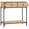 vidaXL Table console chêne sonoma 75x34,5x75 cm bois d'ingénierie