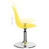 vidaXL Chaises &agrave; manger pivotantes lot de 4 jaune similicuir