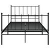 vidaXL Cadre de lit sans matelas noir m&eacute;tal 120x200 cm