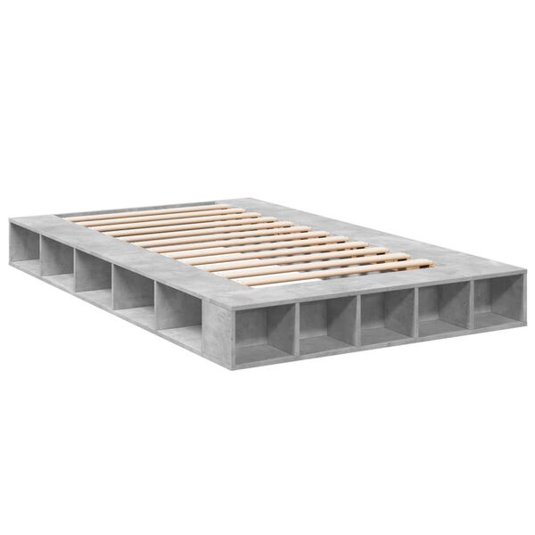 vidaXL Cadre de lit sans matelas gris b&eacute;ton 120x200 cm
