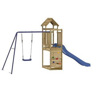 vidaXL Aire de jeux d'ext&eacute;rieur bois de pin impr&eacute;gn&eacute;