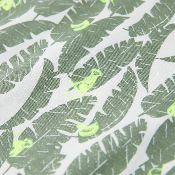 T-shirt pour enfants &eacute;cru et lierre fonc&eacute; 128