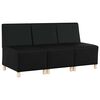 vidaXL Unit&eacute; de Sofa Modulaire Sans Accoudoirs 3 pc Noir