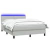 vidaXL Sommier &agrave; lattes de lit et matelas et LED gris clair 140x210cm velours