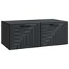 vidaXL Meuble TV mural Noir 78,5 x 41 x 30 cm Bois d'ing&eacute;nierie