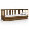 vidaXL Lit de jour sans matelas marron miel 75x190 cm bois pin massif