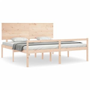 vidaXL Lit pour personne &acirc;g&eacute;e sans matelas bois massif