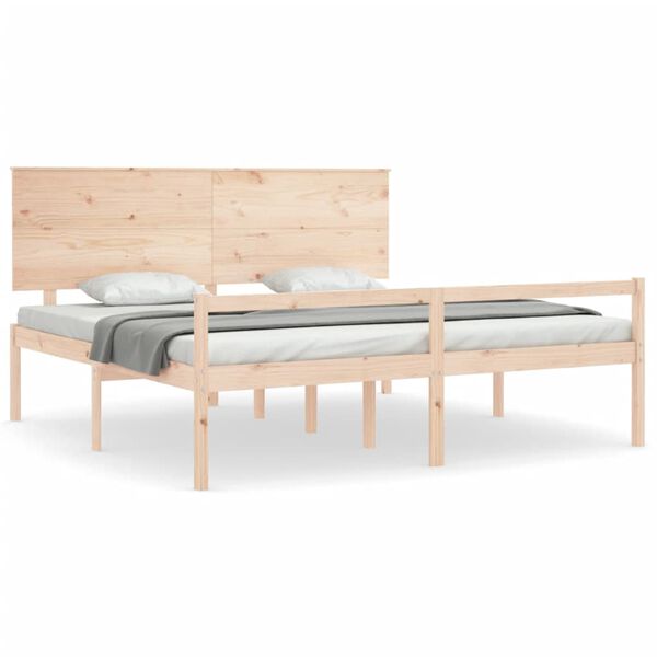vidaXL Lit pour personne &acirc;g&eacute;e sans matelas bois massif