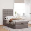 vidaXL Cadre de lit ottoman avec matelas taupe 90x190 cm tissu