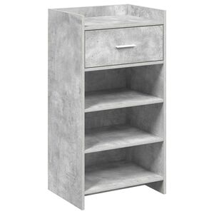 vidaXL Cabinet &agrave; chaussures avec tiroir Gris b&eacute;ton 48 x 36 x 92 cm