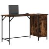 vidaXL Bureau d'ordinateur chêne fumé 131x48x75 cm bois d’ingénierie