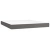 vidaXL Matelas de lit &agrave; ressorts ensach&eacute;s fermet&eacute; moyenne Gris 180x200x20cm Similicuir