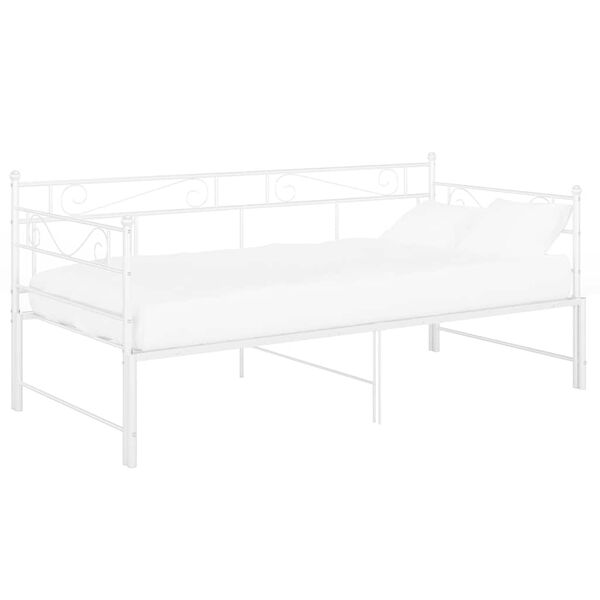 vidaXL Cadre de canapé-lit extensible sans matelas blanc 90x200 cm