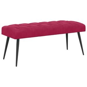vidaXL Banc avec capitonnage bouton Bordeaux 110 x 40 x 46 cm Velours