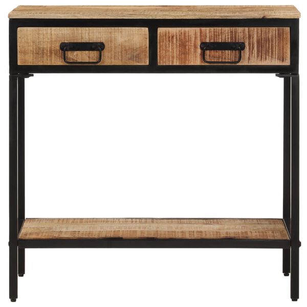 vidaXL Table console 70x35x70 cm bois de manguier massif brut