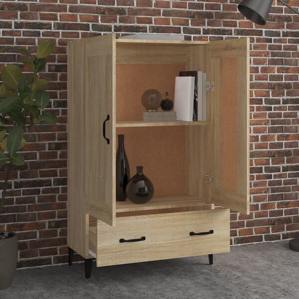 vidaXL Buffet haut Ch&ecirc;ne sonoma 70x31x115 cm Bois d'ing&eacute;nierie