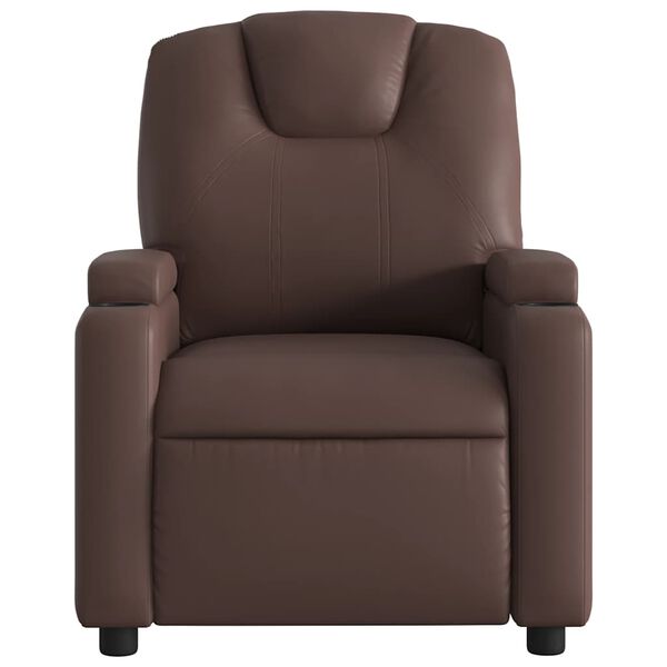 vidaXL Fauteuil de massage inclinable Marron Similicuir
